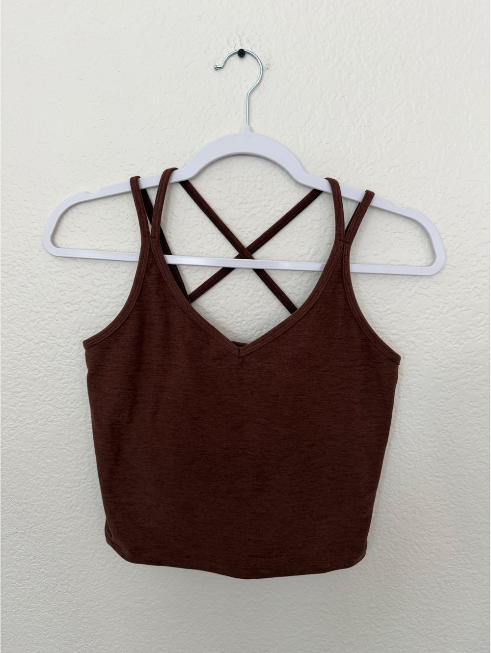 Beyond Yoga Brown Crisscross Strap Yoga Tank Top Beyond Yoga Spacedye Get Across